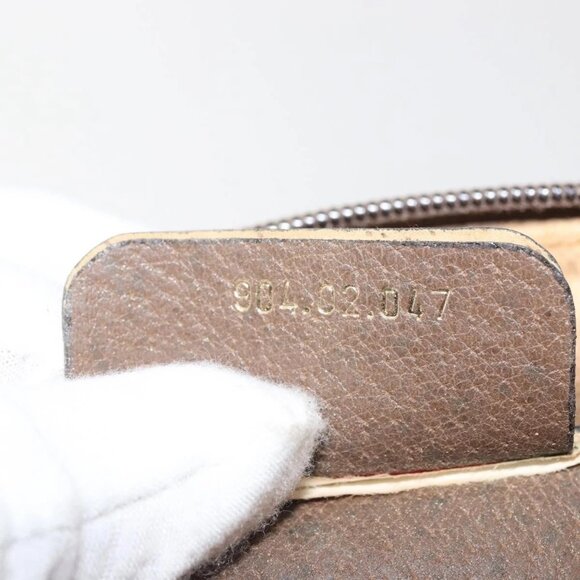 GUCCI GG Supreme Web Sherry Line Bag PVC Beige Gold 904 02 047 Auth 142652 - Picture 10 of 16